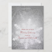 Gloeiende Snowflake Holiday Gathering Kaart (Voorkant)