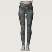 Gloeiende Spinnen gifgroen - griezelige koele Legg Leggings (Voorkant)