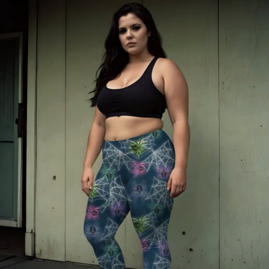 Gloeiende Spinnen Regenboog kleurrijke arachnide a Leggings