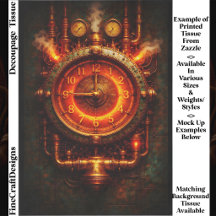 Gloeiende Steampunk Industriële Klok FG8 Decoupage