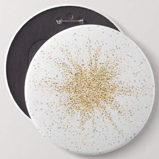 Gloeiende Ster 2 Ronde Button 6,0 Cm (Voorkant /achterkant)