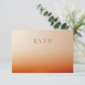 Gloeiende Sunset huwelijksmaaltijd keuzes RSVP (Staand voorkant)