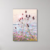 Gloeiende terug verlicht wilde Teasels en Thistles Canvas Afdruk (Voorkant)