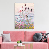 Gloeiende terug verlicht wilde Teasels en Thistles Canvas Afdruk (Insitu (Woonkamer))