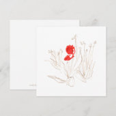 Gloeiende tulp in de wind en de regen Flat Kaart (Voorkant / Achterkant)