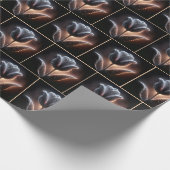 Gloeiende tulp met regendruppels cadeaupapier (Hoek)