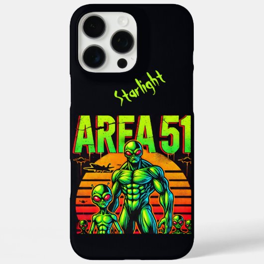 Gloeiende UFO's doemen op over Area 51 Case-Mate iPhone Case (Achterkant)
