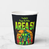 Gloeiende UFO's doemen op over Area 51 Papieren Bekers (Achterkant)