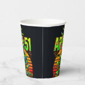 Gloeiende UFO's doemen op over Area 51 Papieren Bekers (Rechts)