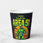 Gloeiende UFO's doemen op over Area 51 Papieren Bekers (Voorkant)
