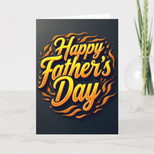 Gloeiende Vaderdag Lettering Kaart