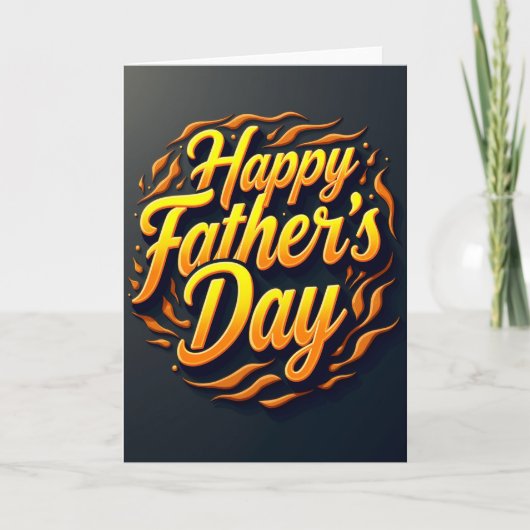 Gloeiende Vaderdag Lettering Kaart (Voorkant)