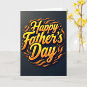 Gloeiende Vaderdag Lettering Kaart (Gele Bloem)