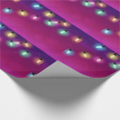 Gloeiende vakantielichten cadeaupapier (Hoek)