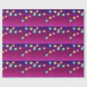 Gloeiende vakantielichten cadeaupapier (Vlak)