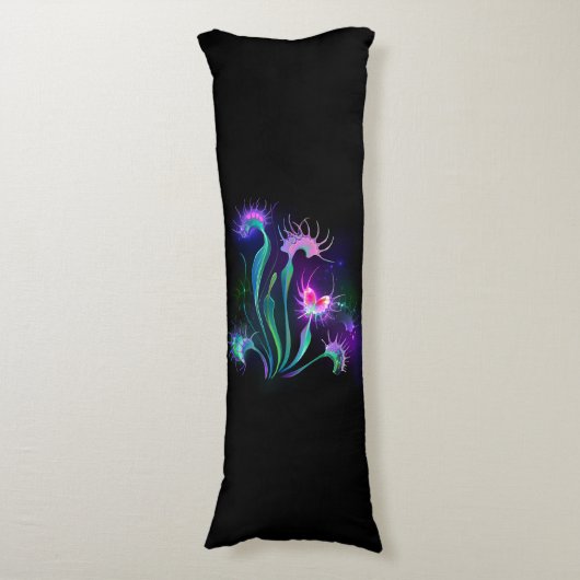 Gloeiende Venus Flytrap Body Pillow Lichaamskussen (Voorkant Verticaal)