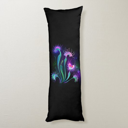 Gloeiende Venus Flytrap Body Pillow Lichaamskussen (Achterkant (Verticaal))
