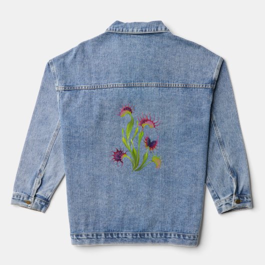 Gloeiende Venusvliegenvanger Denim Jacket (Achterkant)