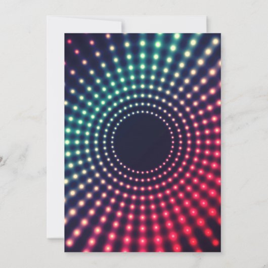 Gloeiende verjaardagsfeestje uitnodiging (Achterkant)