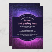 Gloeiende verjaardagsfeestje uitnodiging (Voorkant / Achterkant)