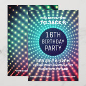 Gloeiende verjaardagsfeestje uitnodiging (Voorkant / Achterkant)