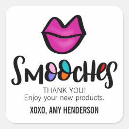 Gloeiende Vierkante Sticker