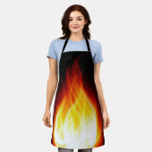 Gloeiende vlammen all-over print Schort (Gedragen)