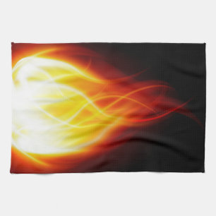 Gloeiende vlammen all-over print Schort Theedoek