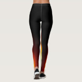 Gloeiende vlammen Leggings (Achterkant)