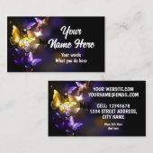 Gloeiende vlinder in het donker visitekaartje (Voorkant / Achterkant)