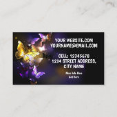Gloeiende vlinder in het donker visitekaartje (Achterkant)