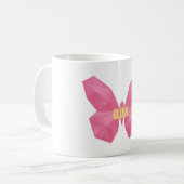 Gloeiende vlinder 🦋  koffiemok (Voorkant links)