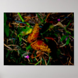 Gloeiende Vlinder Poster