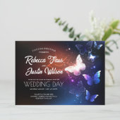 Gloeiende Vlinders Morpho Monarch Kaart (Staand voorkant)