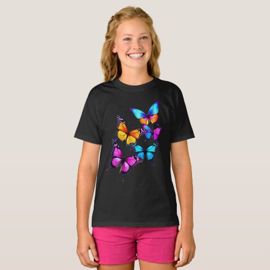 Gloeiende Vlinders T-shirt (Voorkant volledig)