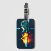 gloeiende vloeistofdruppel bagagelabel (Voorkant (verticaal))