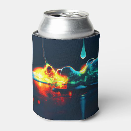 gloeiende vloeistofdruppel blikjeskoeler (Blikje Voorkant)