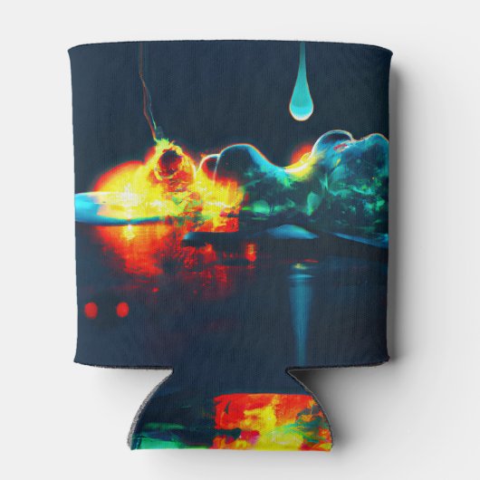 gloeiende vloeistofdruppel blikjeskoeler (Achterkant)