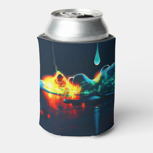 gloeiende vloeistofdruppel blikjeskoeler (Blikje Achterkant)