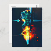 gloeiende vloeistofdruppel briefkaart (Voorkant / Achterkant)