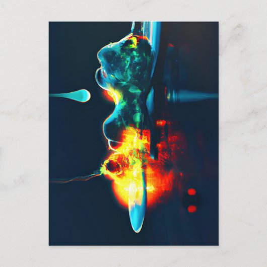gloeiende vloeistofdruppel briefkaart (Voorkant)
