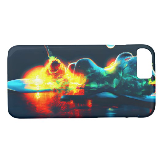 gloeiende vloeistofdruppel Case-Mate iPhone case (Achterkant (Horizontaal))