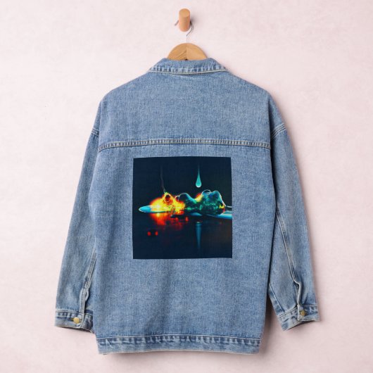 gloeiende vloeistofdruppel denim jacket (Hangar)