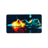 gloeiende vloeistofdruppel etiket (Voorkant)