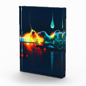 gloeiende vloeistofdruppel fotoblokken (Rechts)