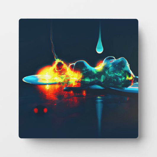 gloeiende vloeistofdruppel fotoplaat (Voorkant)