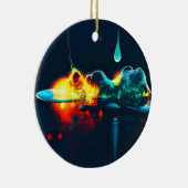 gloeiende vloeistofdruppel keramisch ornament (Rechts)