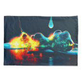 gloeiende vloeistofdruppel kussensloop (Achterkant)