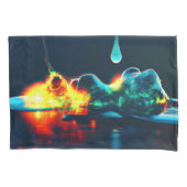 gloeiende vloeistofdruppel kussensloop (Voorkant)