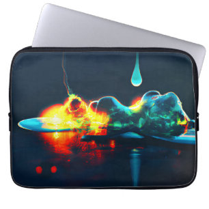 gloeiende vloeistofdruppel laptop sleeve